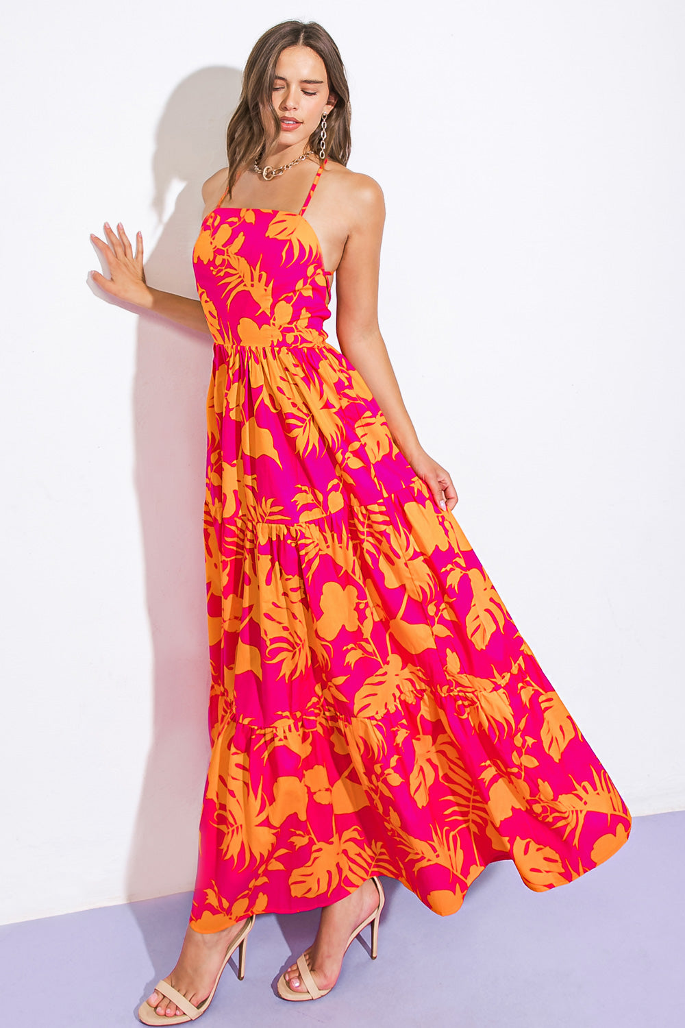 CLOSE TO YOUR HEART WOVEN MAXI DRESS Flying Tomato